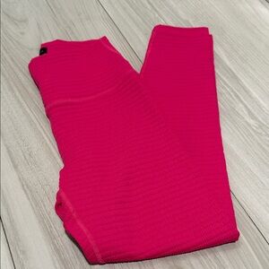 Carbon38 Hot Pink Ribbed Leggings
